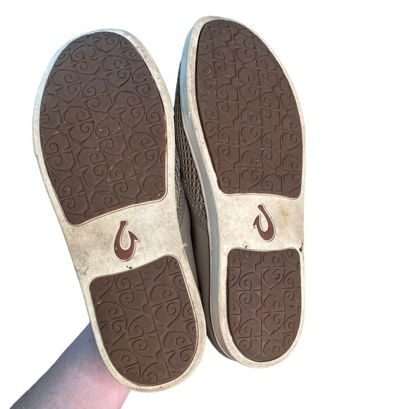 OLUKAI PEHUEA Clay Grey Slip-on Sneakers Sz US 8 EU 38 Lightweight Non-marking - Picture 8 of 9